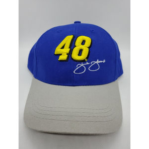 #48 Jimmy Johnson Hat Blue Stitched Adjustable Baseball Cap Pre-Owned ST184
